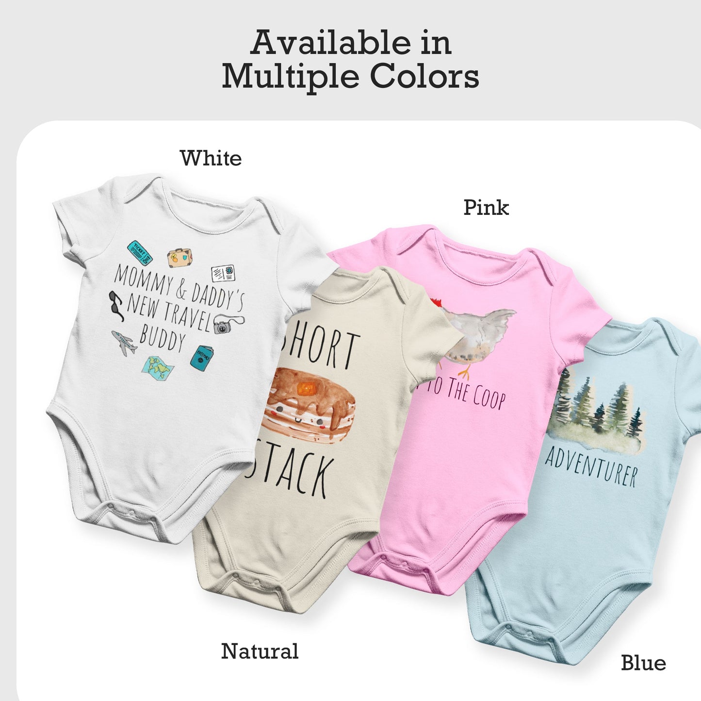 Baby Bodysuit – Multiple Colors & Cute Designs