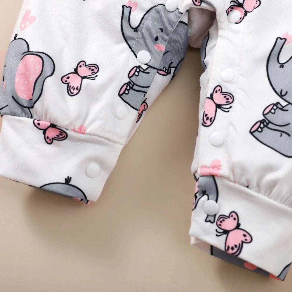 SnuggleElephant Baby Girl Romper