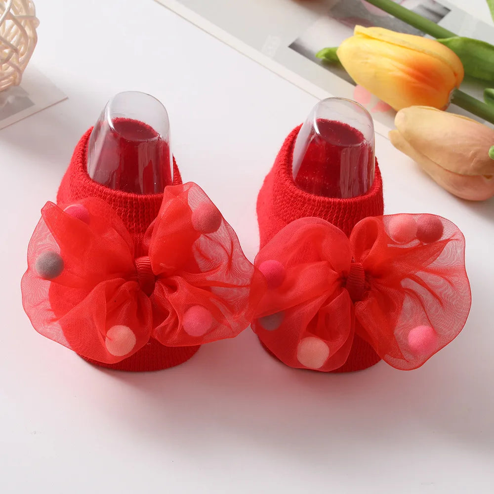 Newborn & Toddler Anti-Slip Bow Socks