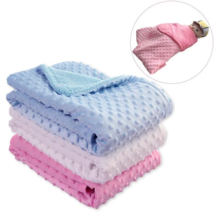 Cozy Fleece Baby Blanket & Beanie Set