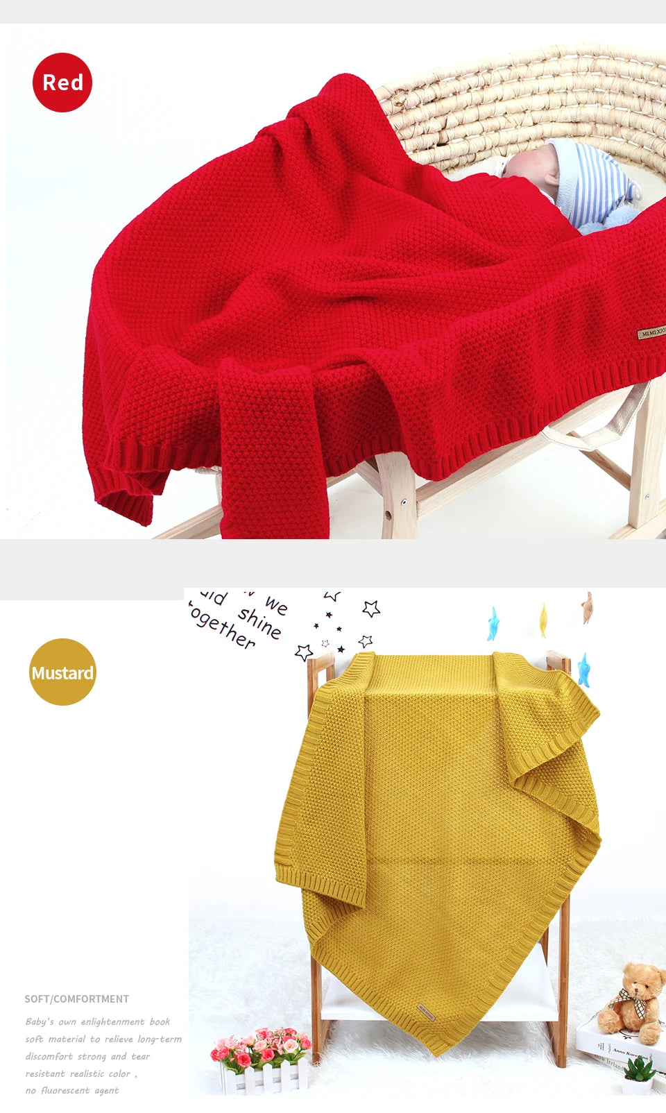 Super Soft Baby Blanket for bed or stroller