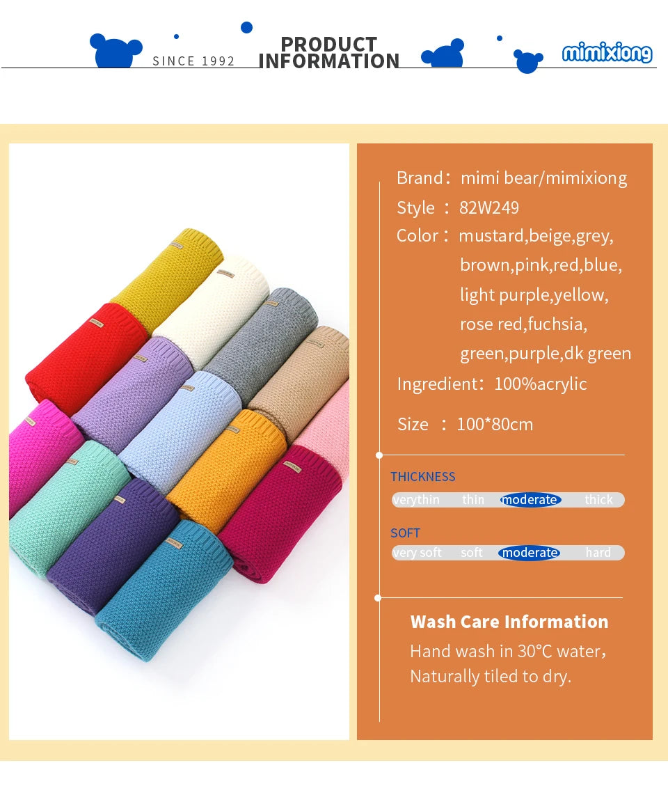 Super Soft Baby Blanket for bed or stroller