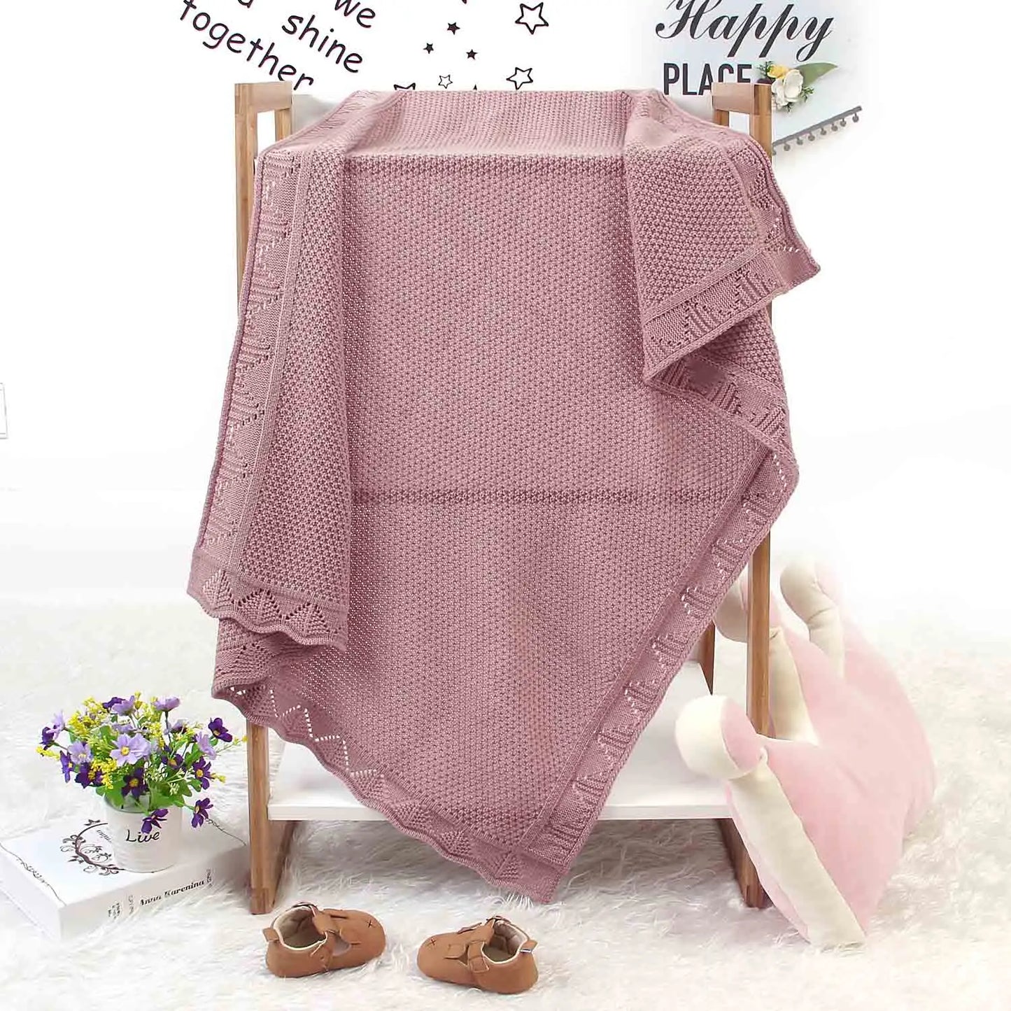CuddleKnit Baby Blanket – Soft &amp; Cozy Swaddle Wrap