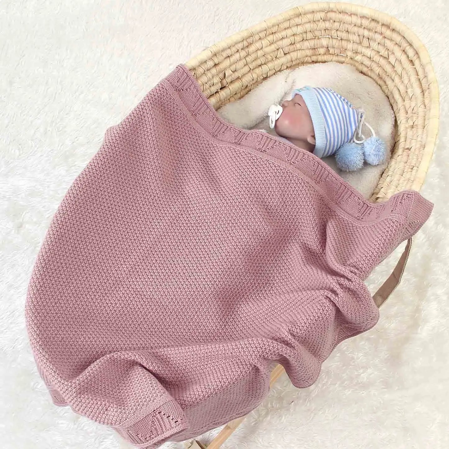 CuddleKnit Baby Blanket – Soft &amp; Cozy Swaddle Wrap