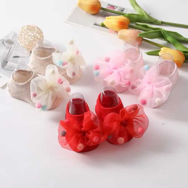 Newborn & Toddler Anti-Slip Bow Socks