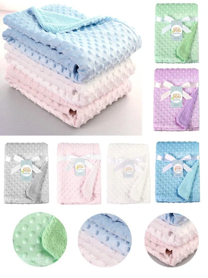 Cozy Fleece Baby Blanket & Beanie Set