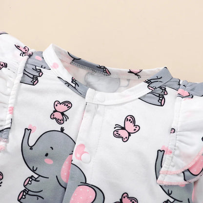 SnuggleElephant Baby Girl Romper