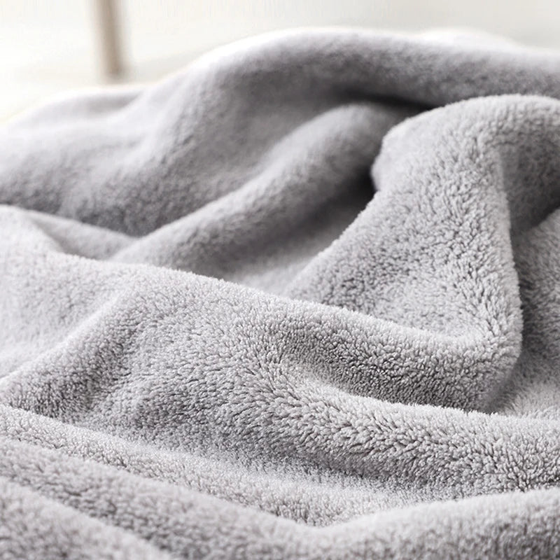 Baby Bathrobe & Hooded Towel – Soft Cartoon Fleece Blanket for Newborns