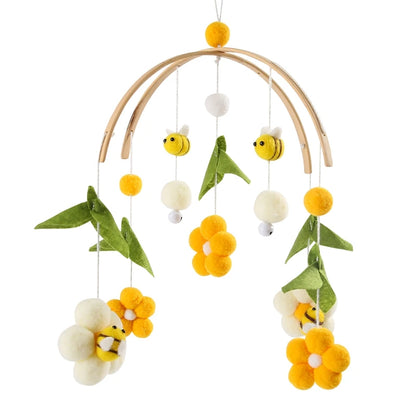 BuzzBuddy Wooden Crib Mobile & Rattle