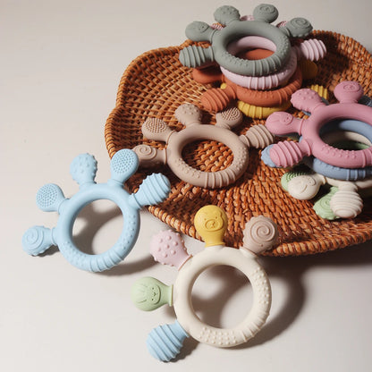 TinyHands Silicone Teether – Sensory Chew Toy