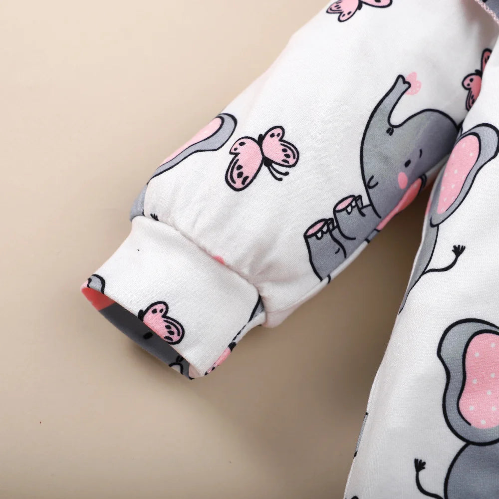 SnuggleElephant Baby Girl Romper