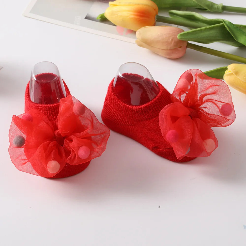 Newborn & Toddler Anti-Slip Bow Socks