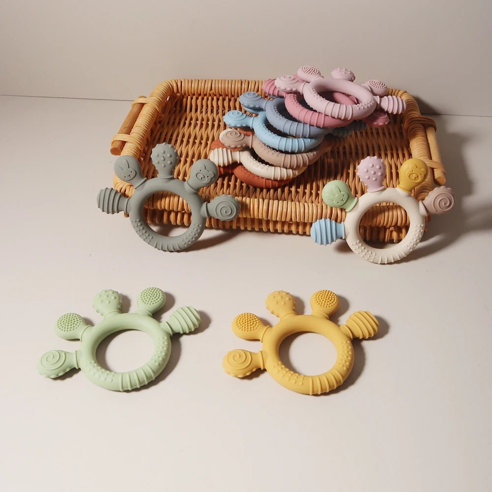 TinyHands Silicone Teether – Sensory Chew Toy