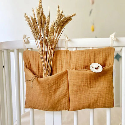 Hanging Crib Storage Bag – Baby Diaper & Toy Organizer