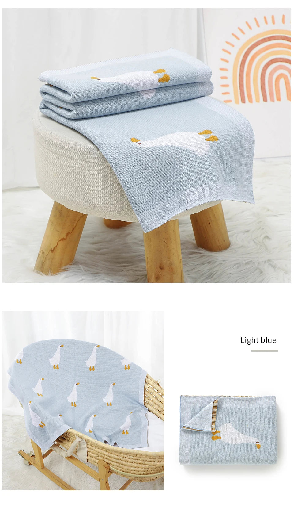 Newborn Baby Swaddle Blanket – Cozy Stroller & Basket Wrap