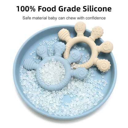 TinyHands Silicone Teether – Sensory Chew Toy
