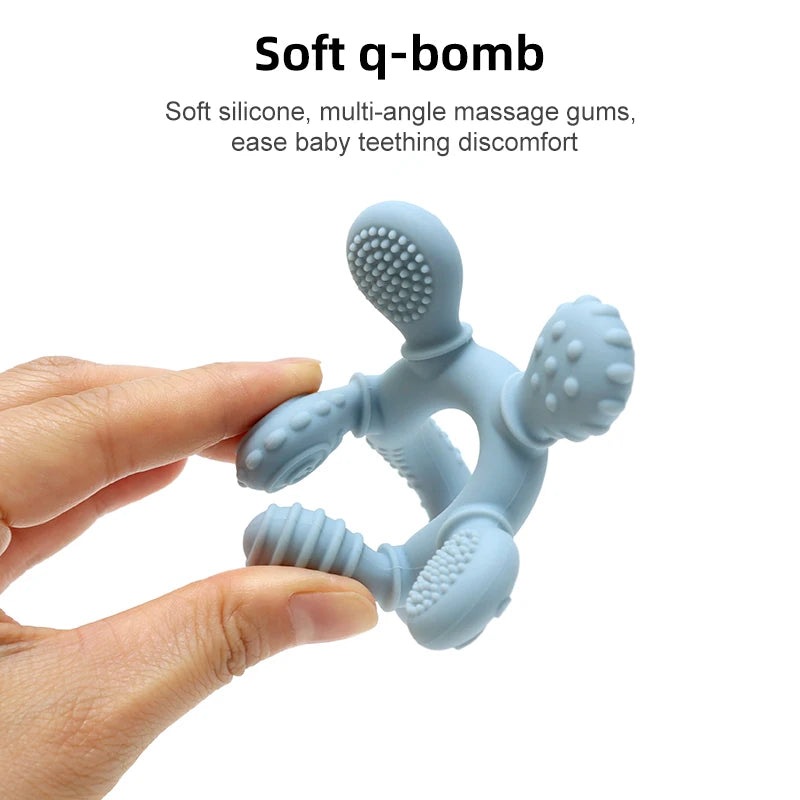 TinyHands Silicone Teether – Sensory Chew Toy