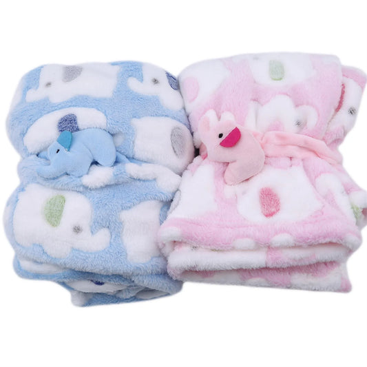 Newborn Baby Blanket & Swaddle Wrap – Warm Fleece &amp; Flannel, Infant Bedding, Winter Comfort