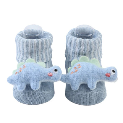 Little Dino Baby Socks – Soft Cotton Anti-Slip for Boys & Girls