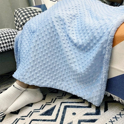 Cozy Fleece Baby Blanket & Beanie Set