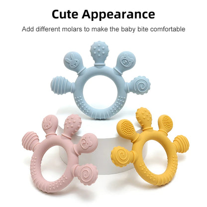 TinyHands Silicone Teether – Sensory Chew Toy