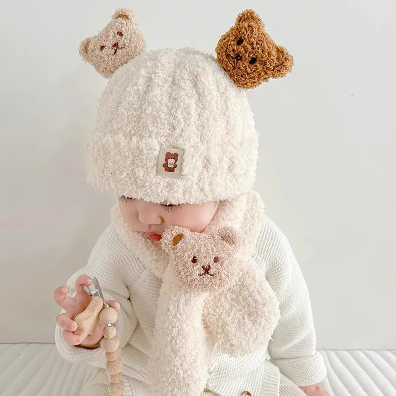 Soft & Cozy Baby Hat with Scarf