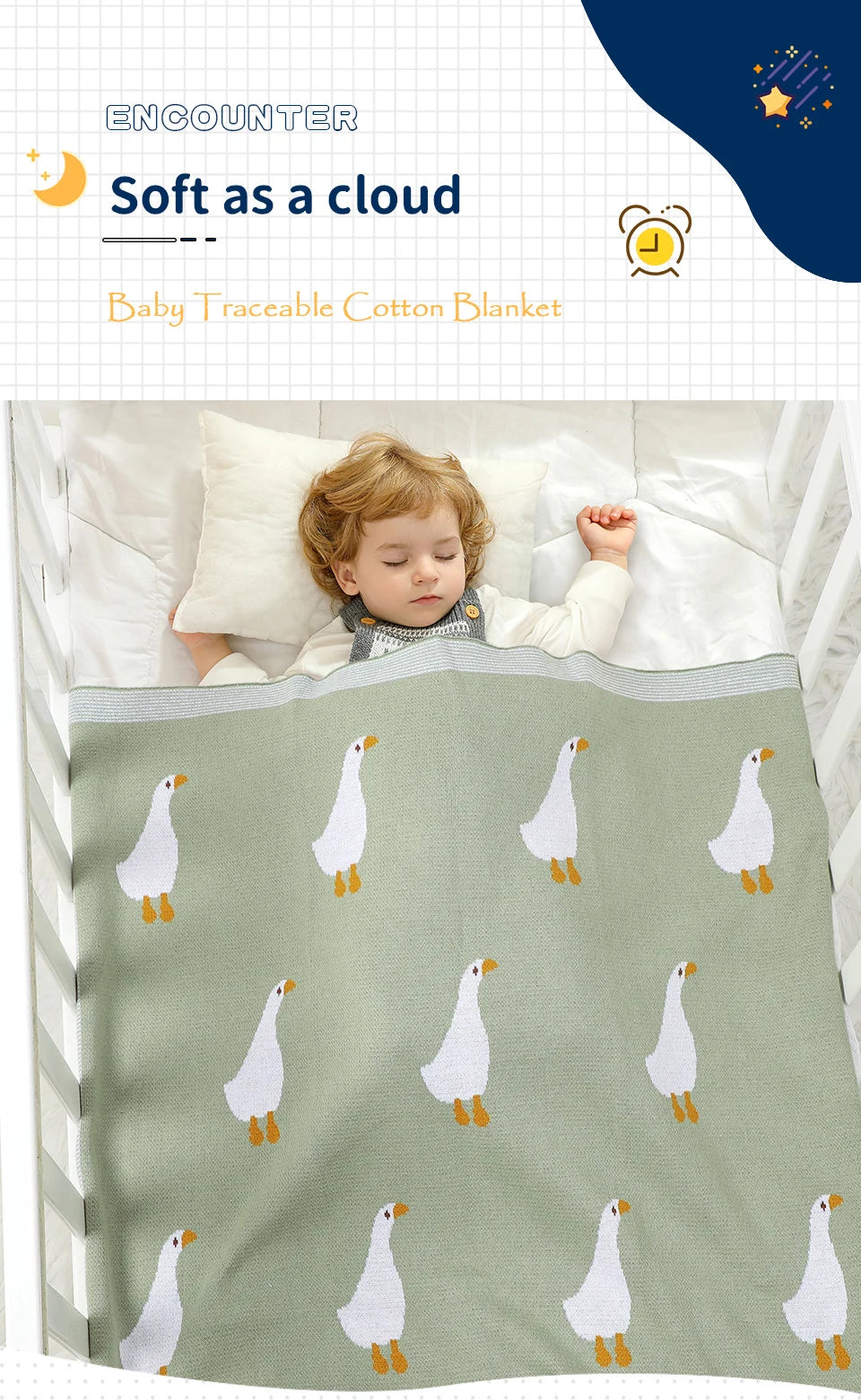 Newborn Baby Swaddle Blanket – Cozy Stroller & Basket Wrap