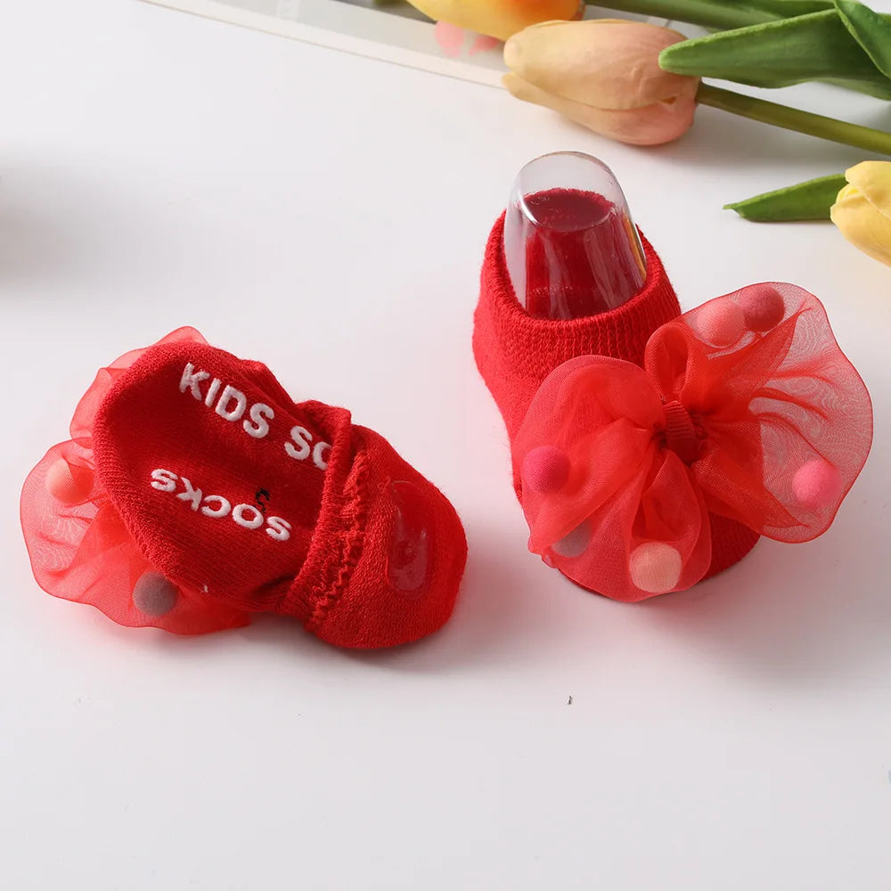 Newborn & Toddler Anti-Slip Bow Socks