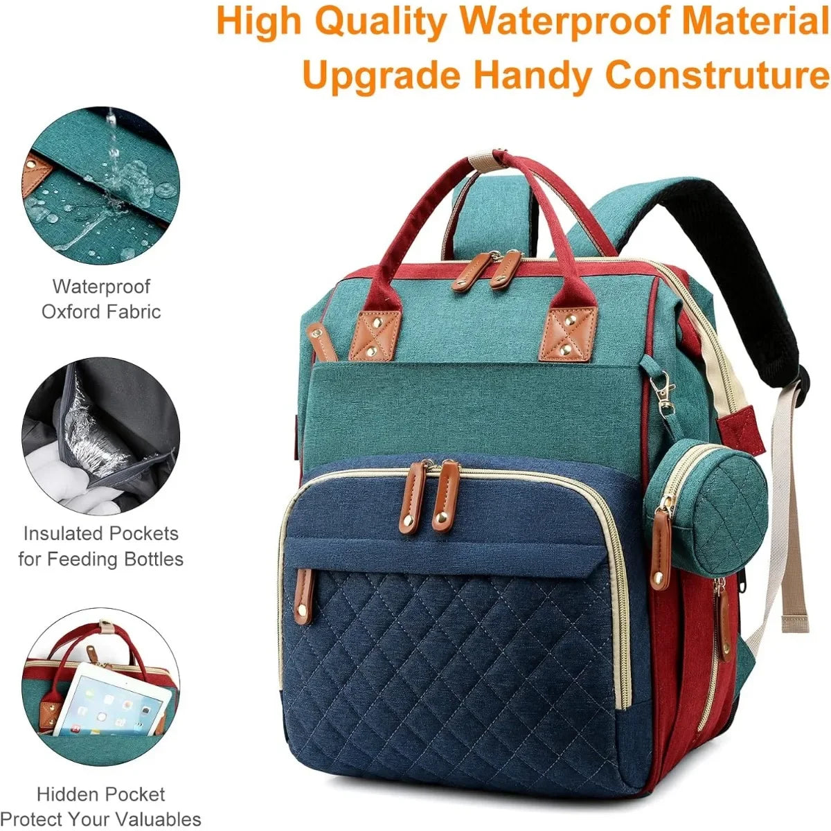BabyNest Diaper Bag with Changing Station 3 in 1