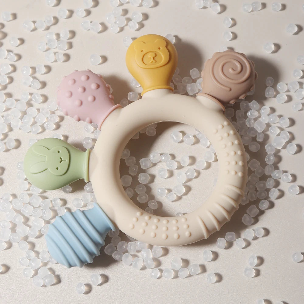 TinyHands Silicone Teether – Sensory Chew Toy