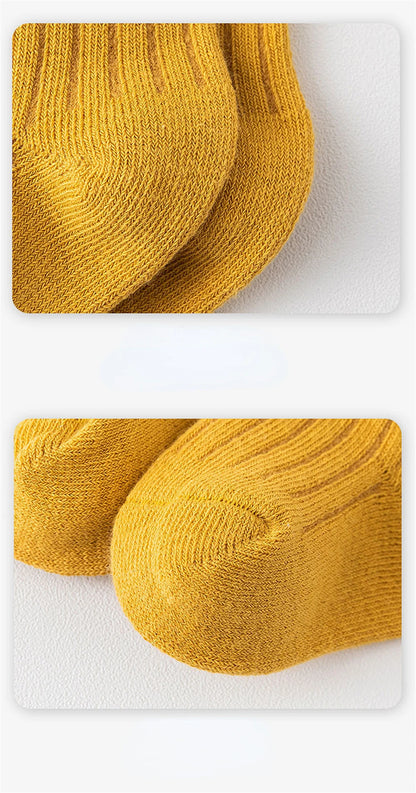Baby Letter Socks – 3 Pack, Soft Knit for Boys & Girls