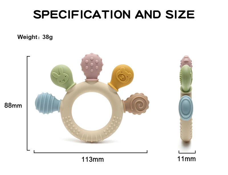 TinyHands Silicone Teether – Sensory Chew Toy