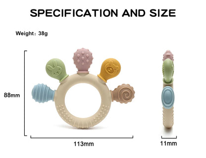 TinyHands Silicone Teether – Sensory Chew Toy
