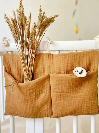 Hanging Crib Storage Bag – Baby Diaper & Toy Organizer