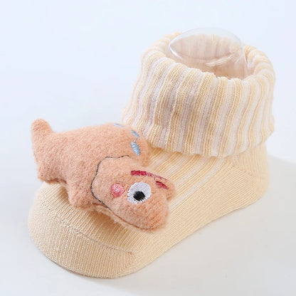Little Dino Baby Socks – Soft Cotton Anti-Slip for Boys & Girls