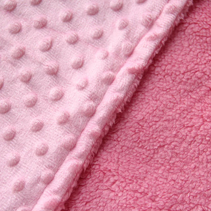 Cozy Fleece Baby Blanket & Beanie Set