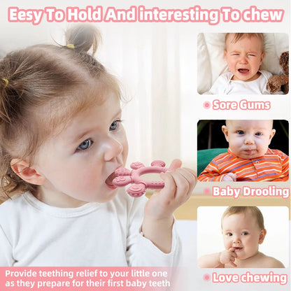 TinyHands Silicone Teether – Sensory Chew Toy