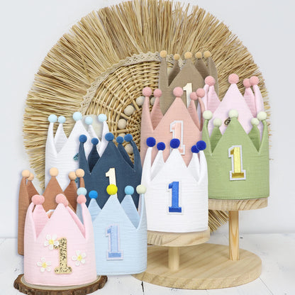 PartyPrince / PartyPrincess 1st Birthday Crown Hat